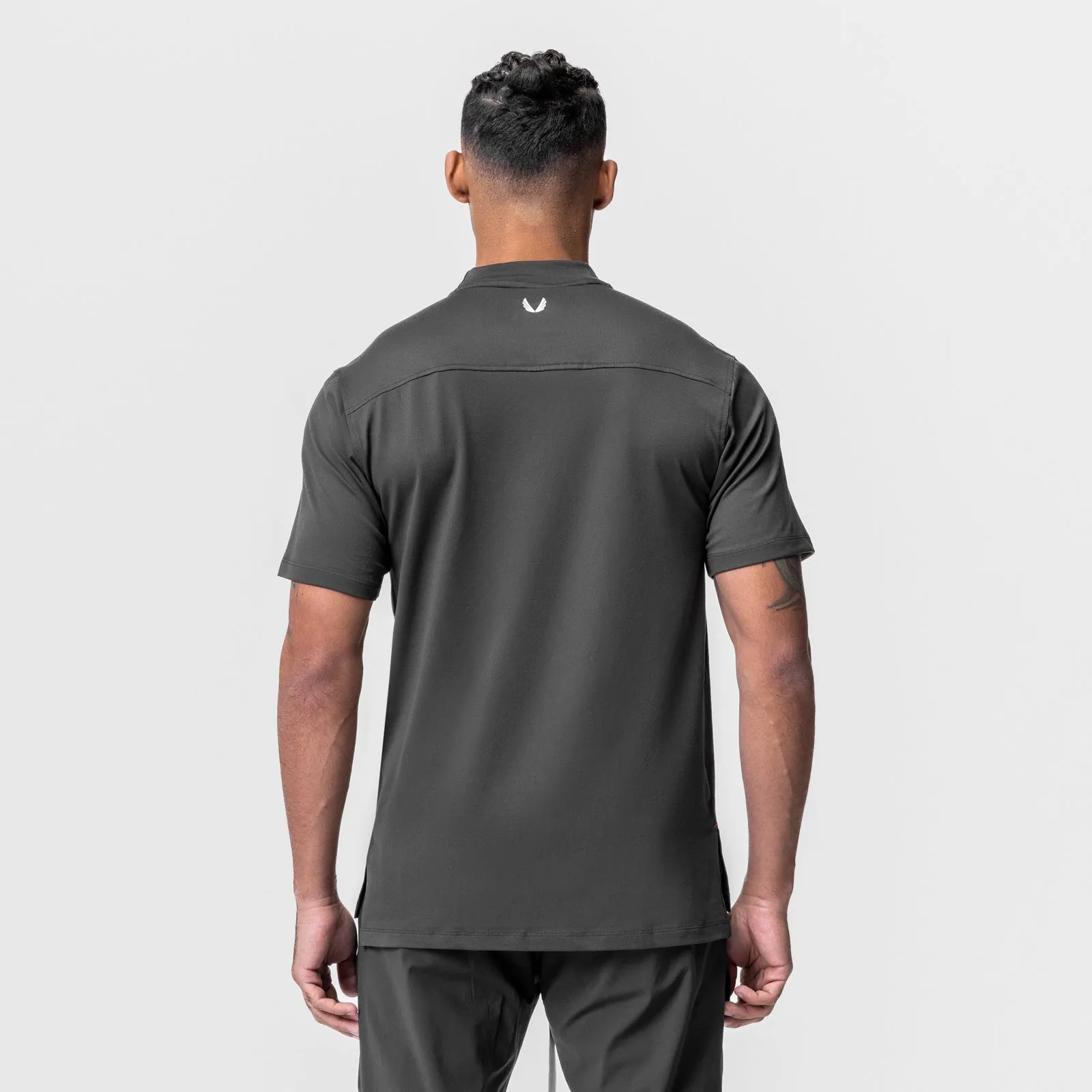 0684. Core Mock Neck Tee - Space Grey