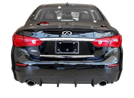 2014-17 Infiniti Q50 Rear Diffuser [Matte Black] - KB11222MB