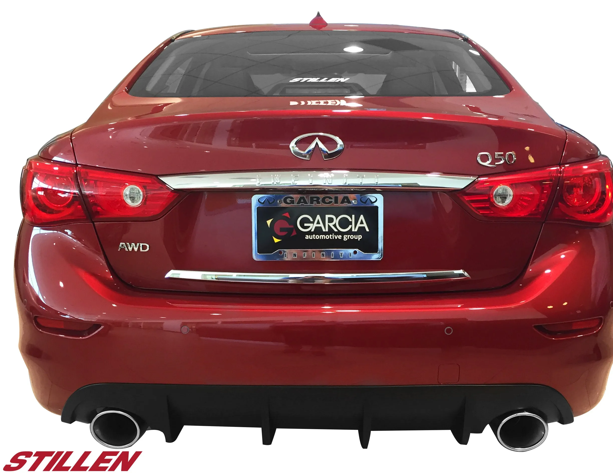2014-17 Infiniti Q50 Rear Diffuser [Matte Black] - KB11222MB