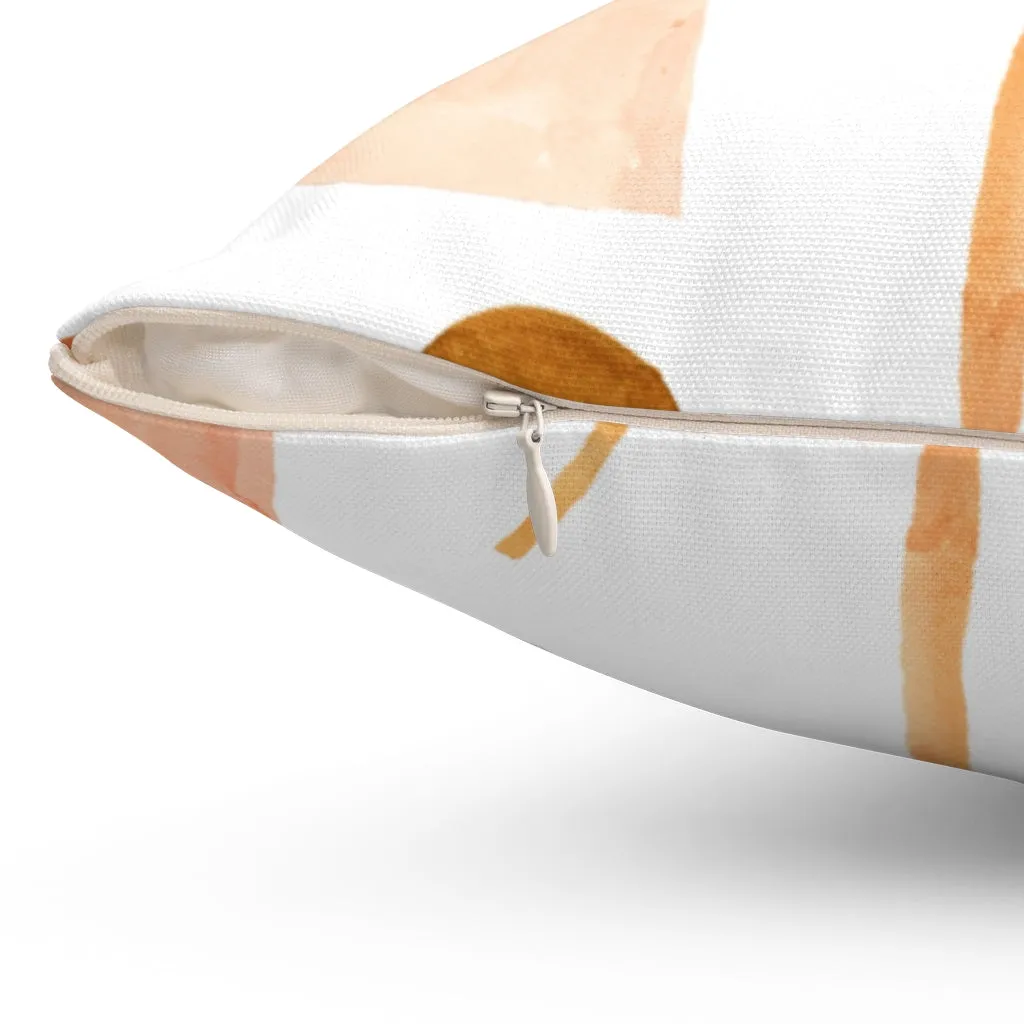 Abstract Boho Pillow Cover | Yellow Blush Pink Peach | Watercolor