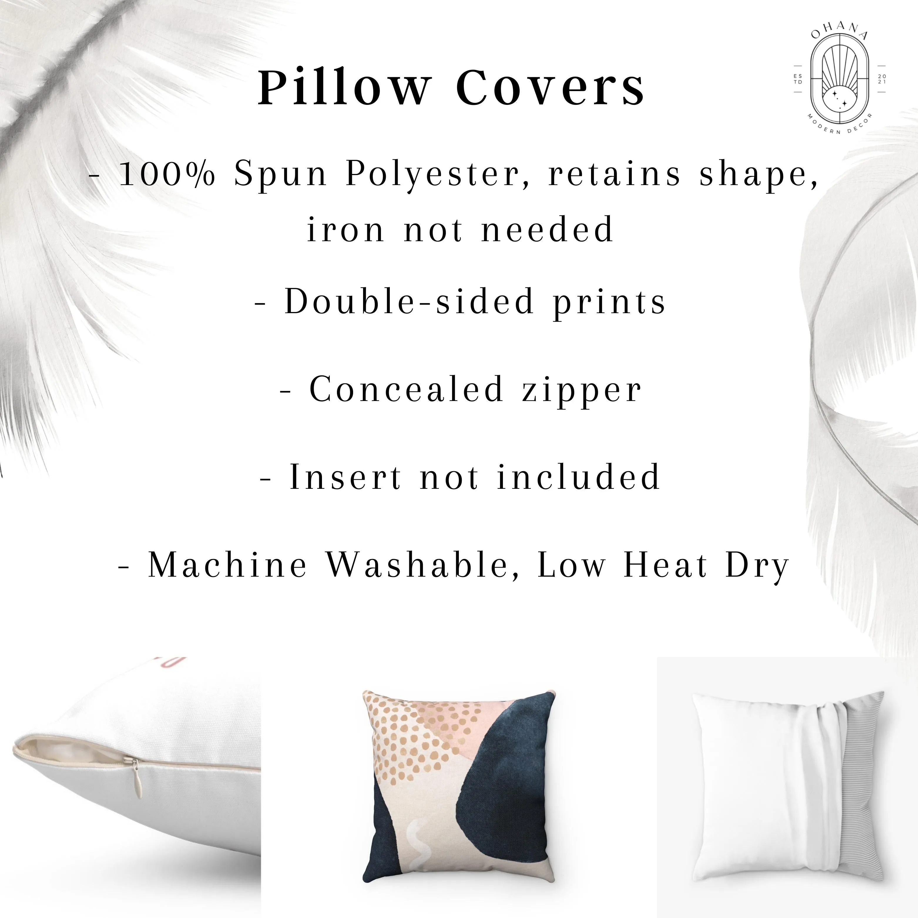 Abstract Boho Pillow Cover | Yellow Blush Pink Peach | Watercolor