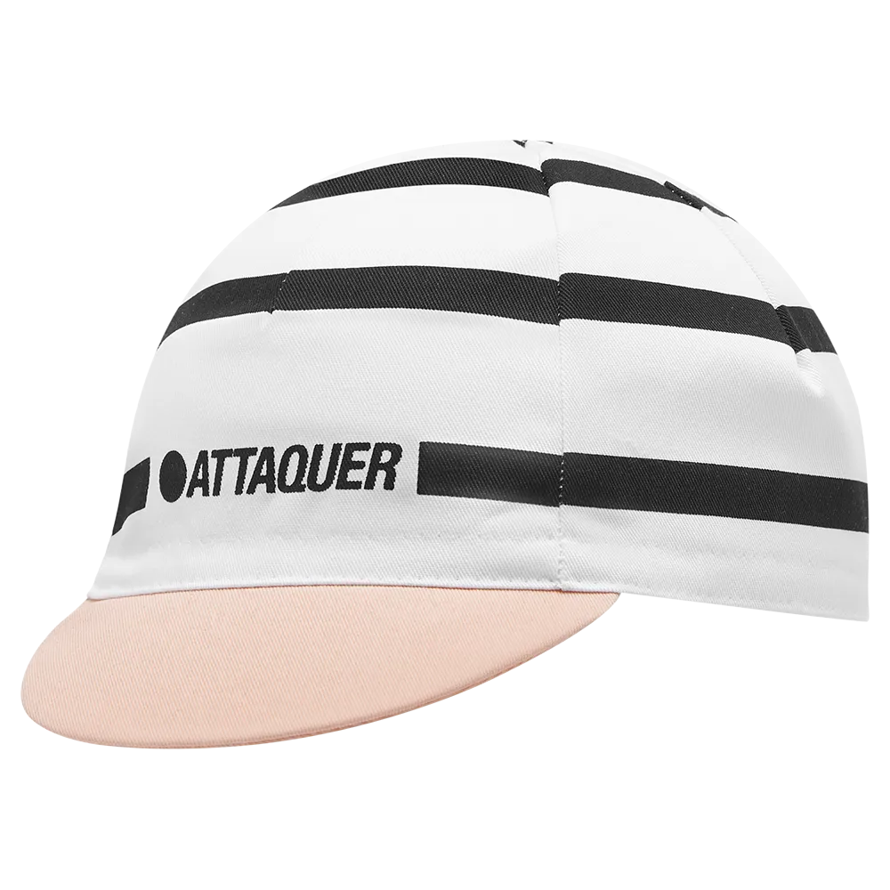 Attaquer | Stripe Logo Cap | White