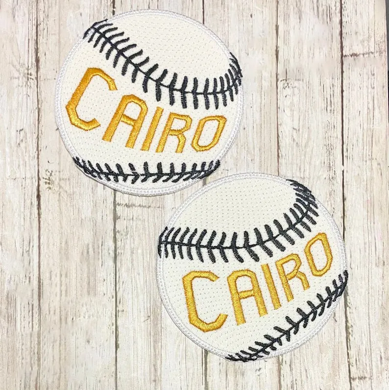 Baseball Personalized Embroidered Patch College Embroidered Custom Applique School Name Tag Sport