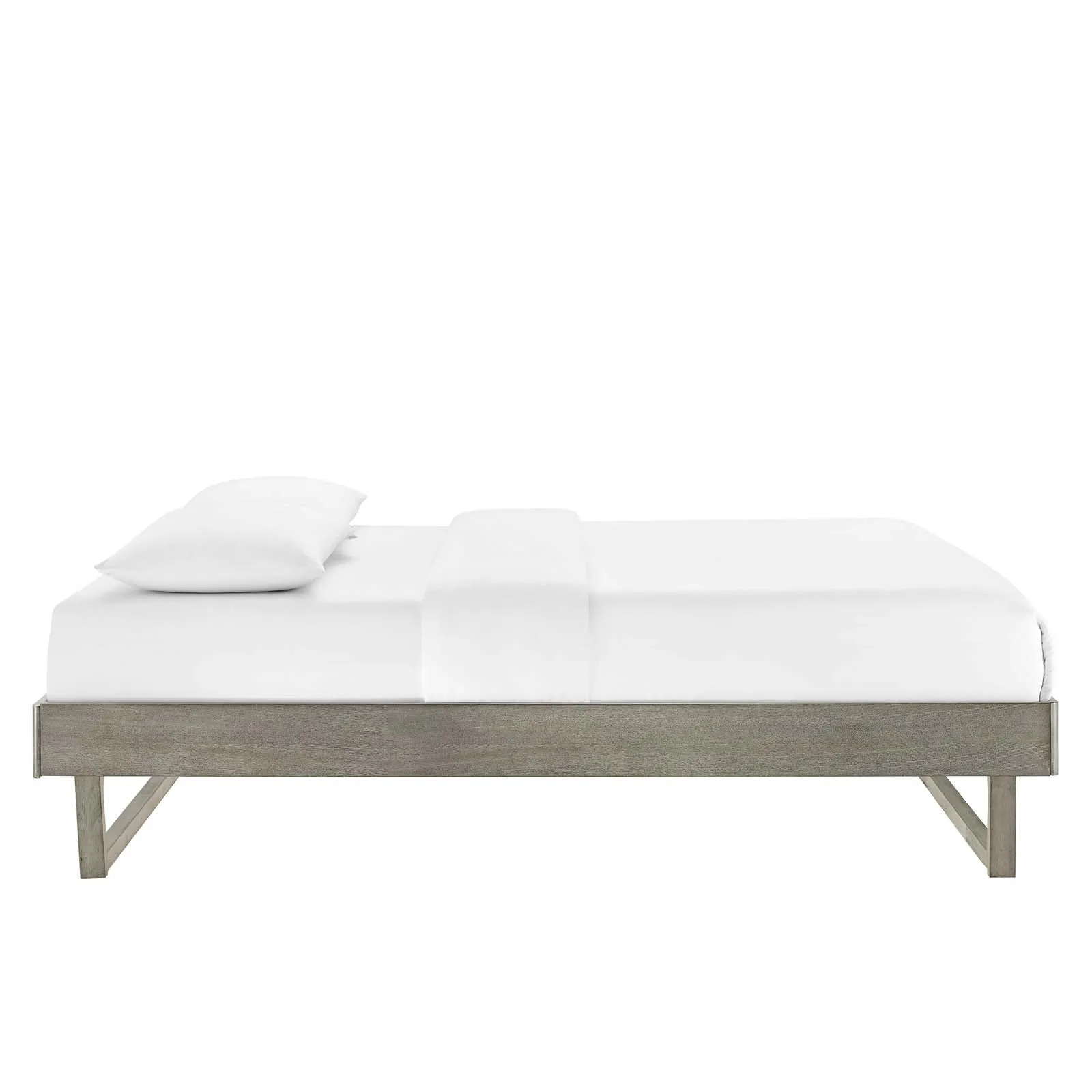 Billie Queen Wood Platform Bed Frame Gray MOD-6214-GRY