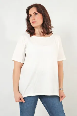Boat Neck Top - White
