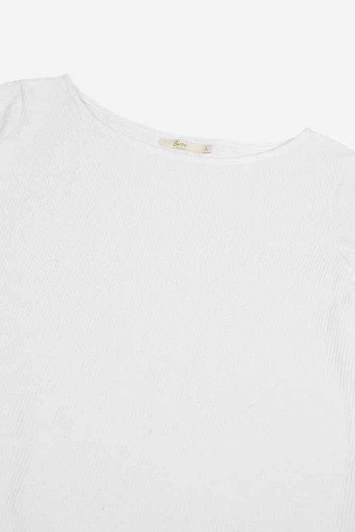 Boat Neck Top - White