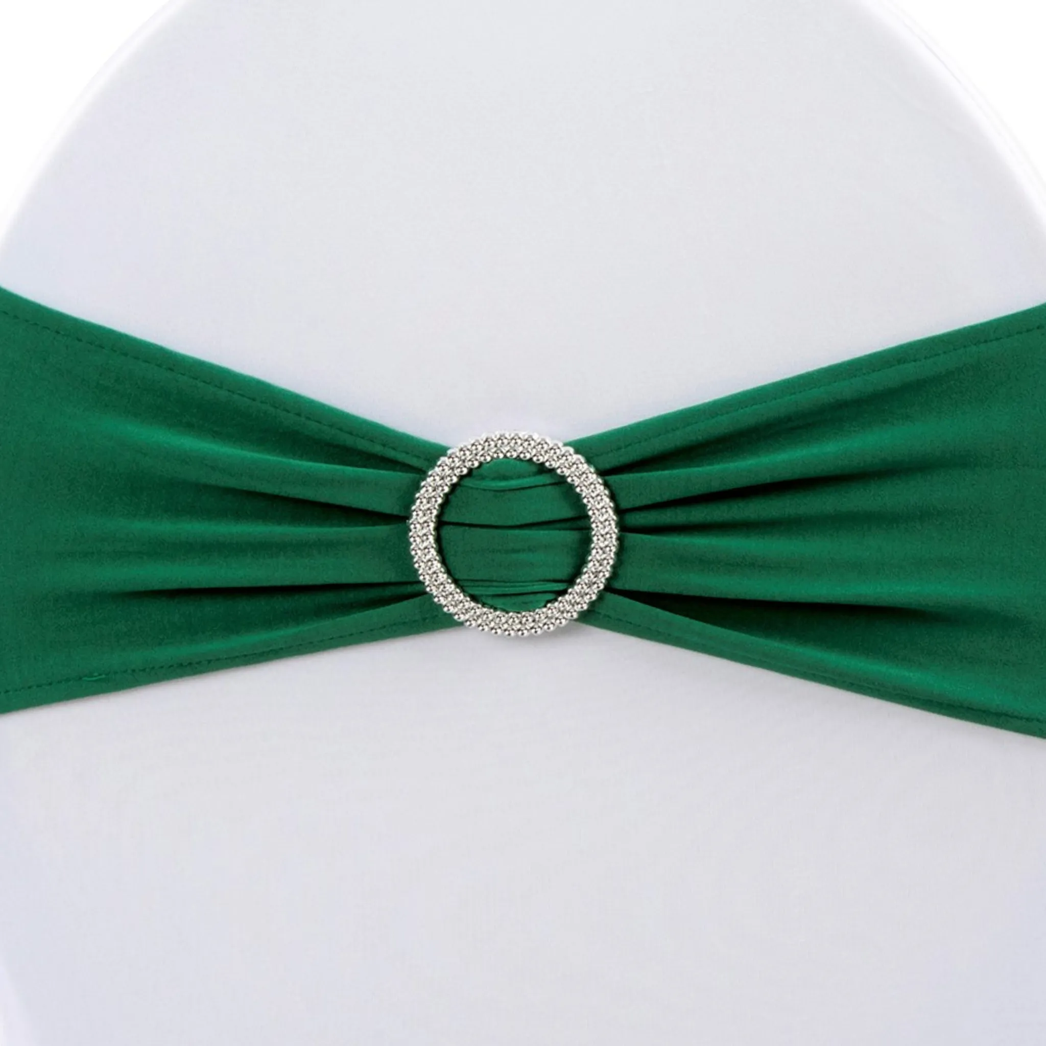 Buckle Spandex Stretch Chair Band - Emerald Green