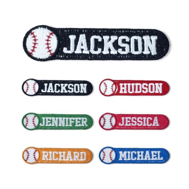 Custom Embroidered Baseball Patch, Personalized Baseball Team Name Patches, Sew On/Iron On Name Tag Applique Gifts for Ball Sport Team