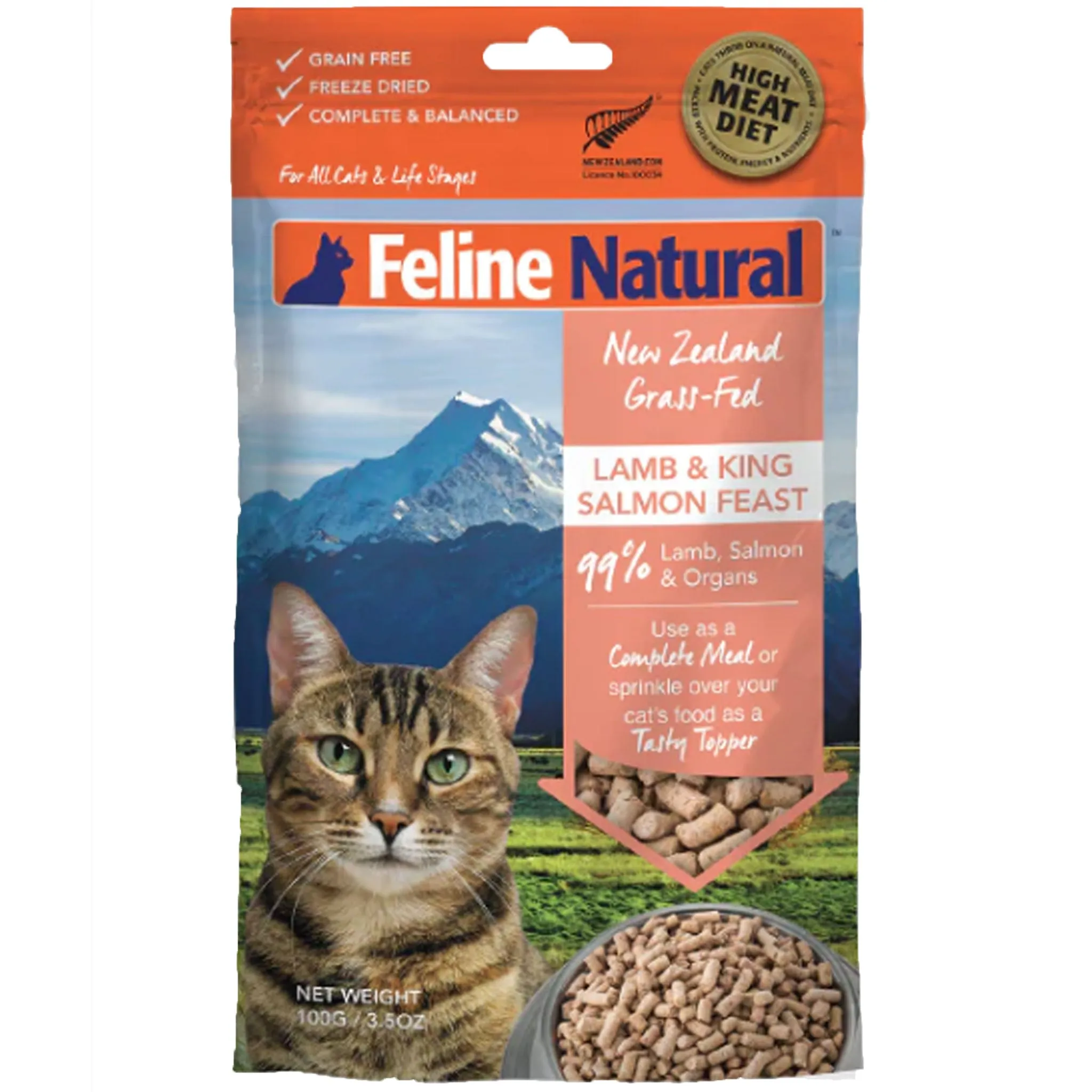 Feline Natural Freeze-Dried Cat Lamb & Salmon