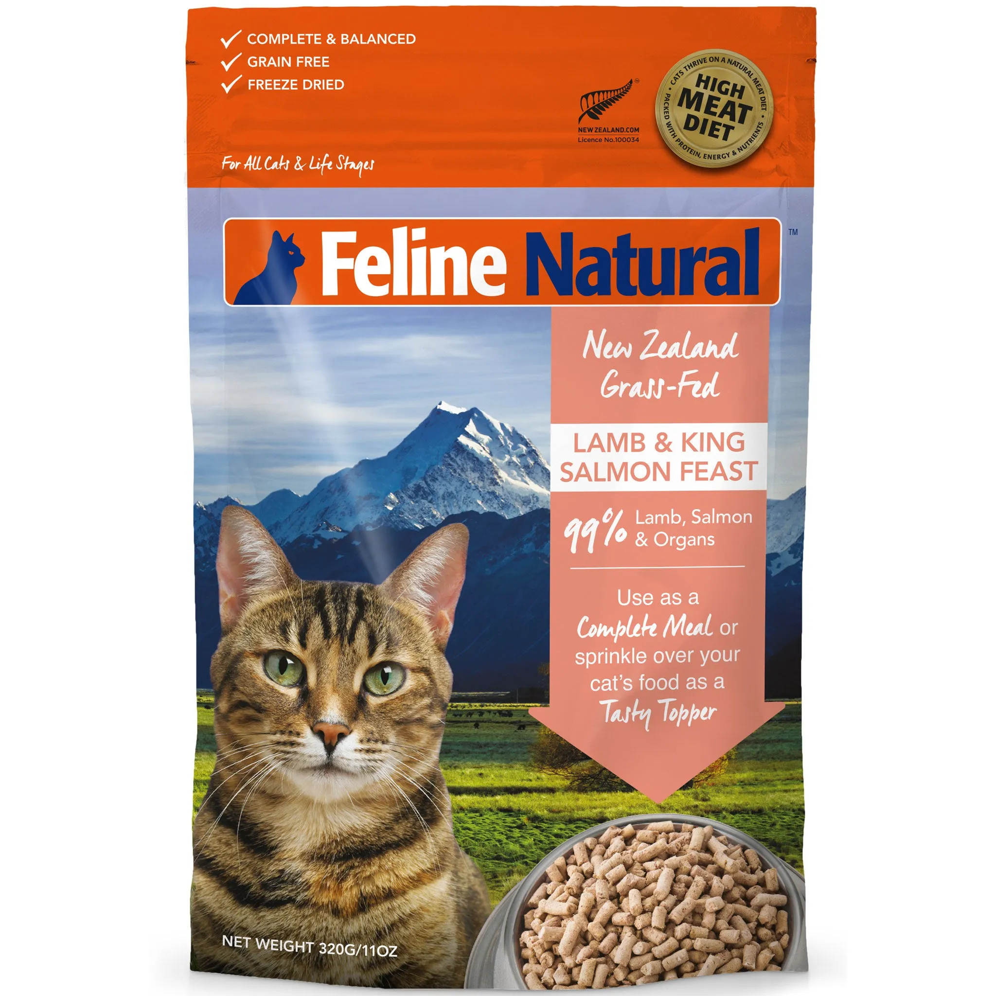 Feline Natural Freeze-Dried Cat Lamb & Salmon