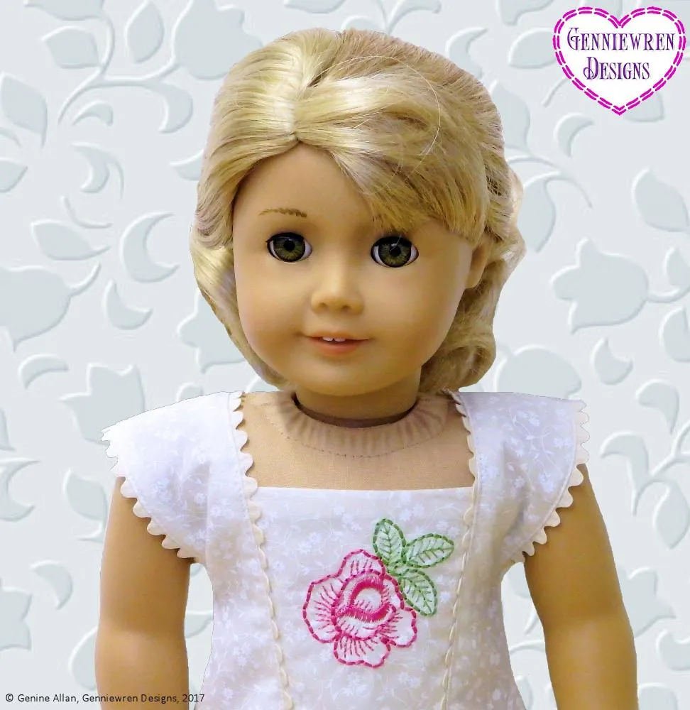FREE Vintage Rose Machine Embroidery Design