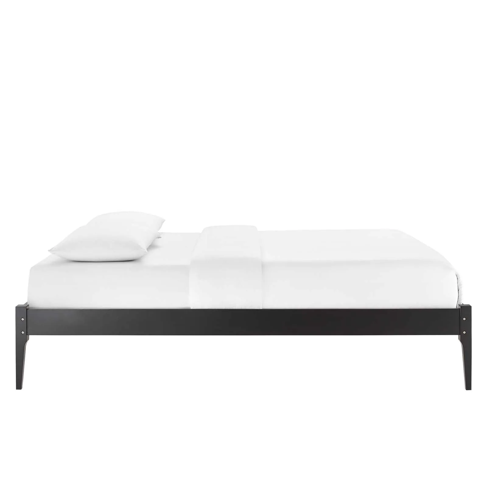 June Queen Wood Platform Bed Frame Black MOD-6246-BLK