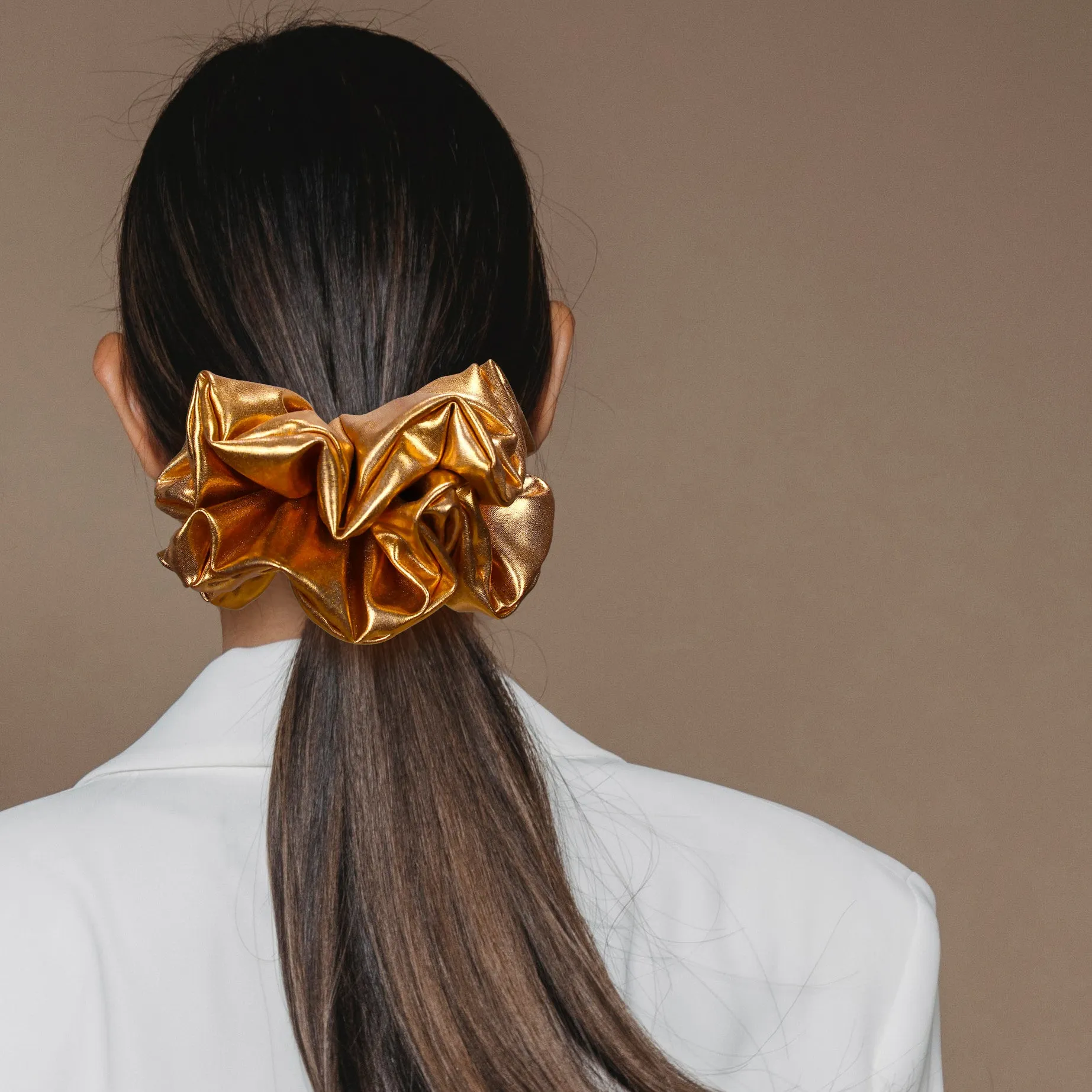 KING SIZE Metallic Scrunchies XXL Oversized Made in the USA Copper