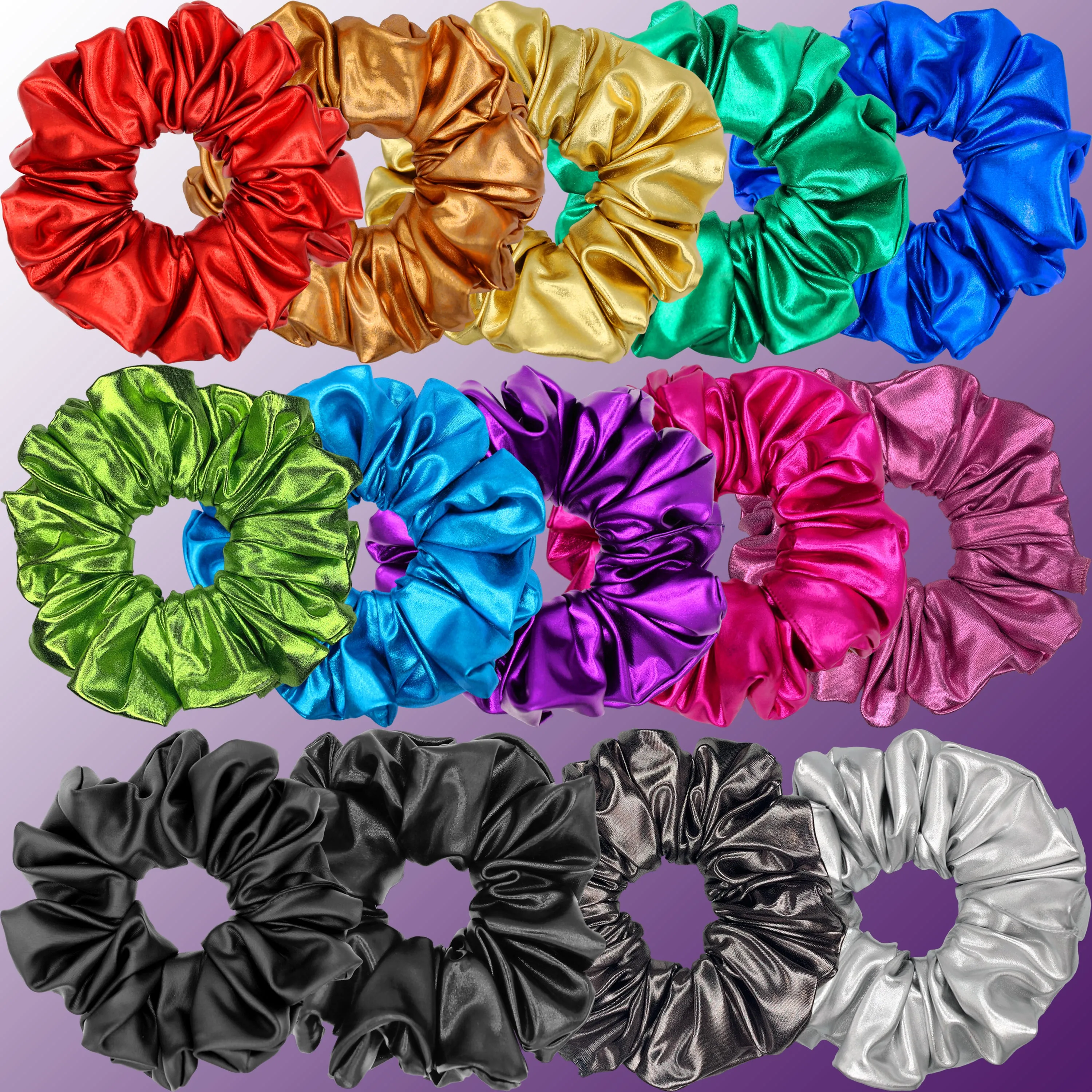 KING SIZE Metallic Scrunchies XXL Oversized Made in the USA Copper