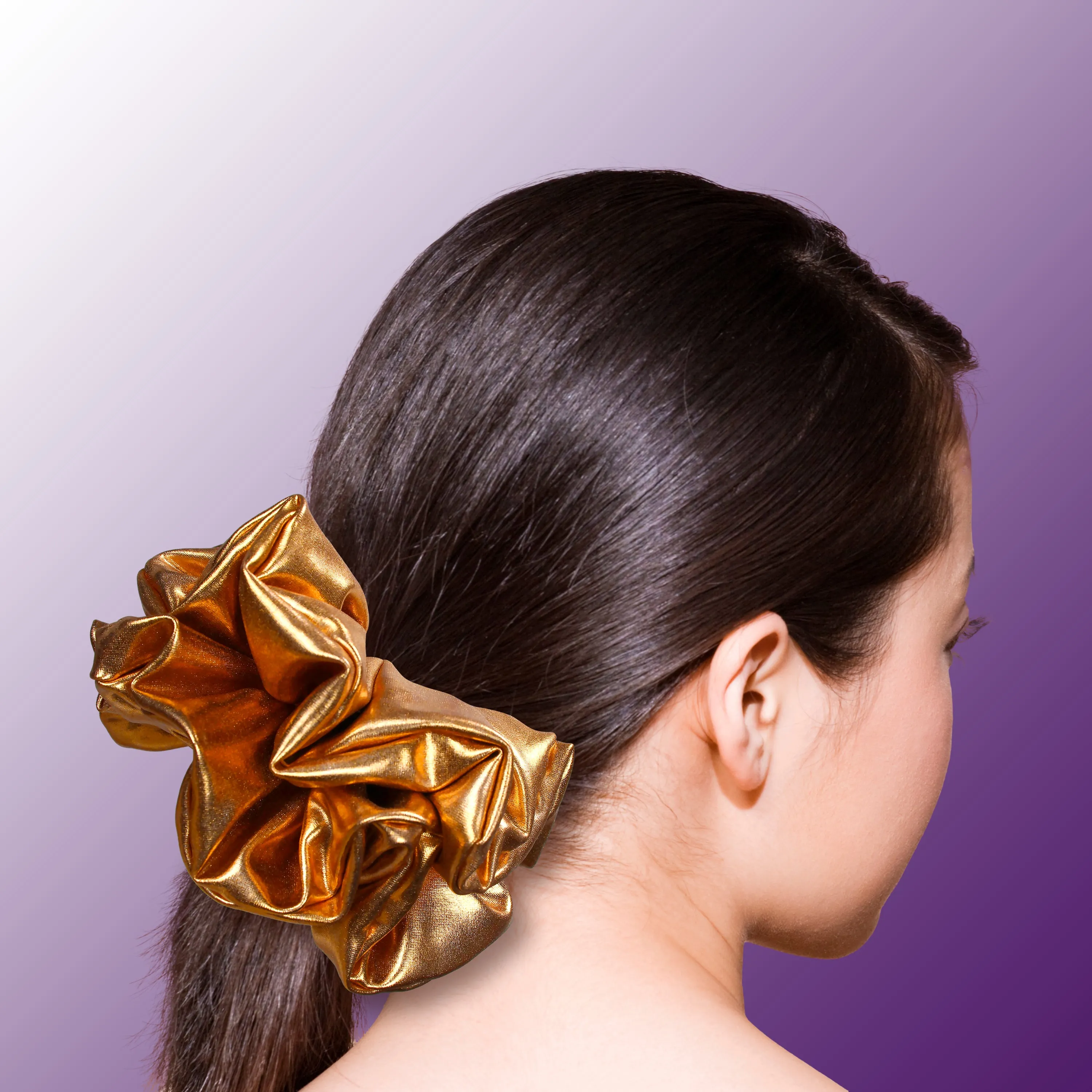 KING SIZE Metallic Scrunchies XXL Oversized Made in the USA Copper