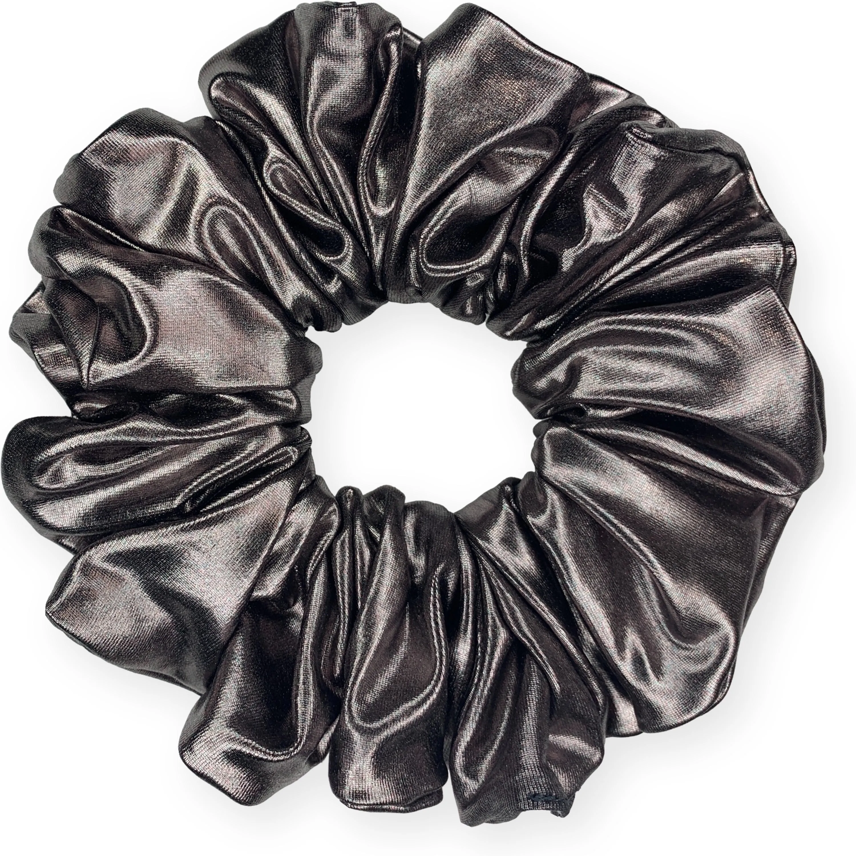 KING SIZE Metallic Scrunchies XXL Oversized Made in the USA Gunmetal