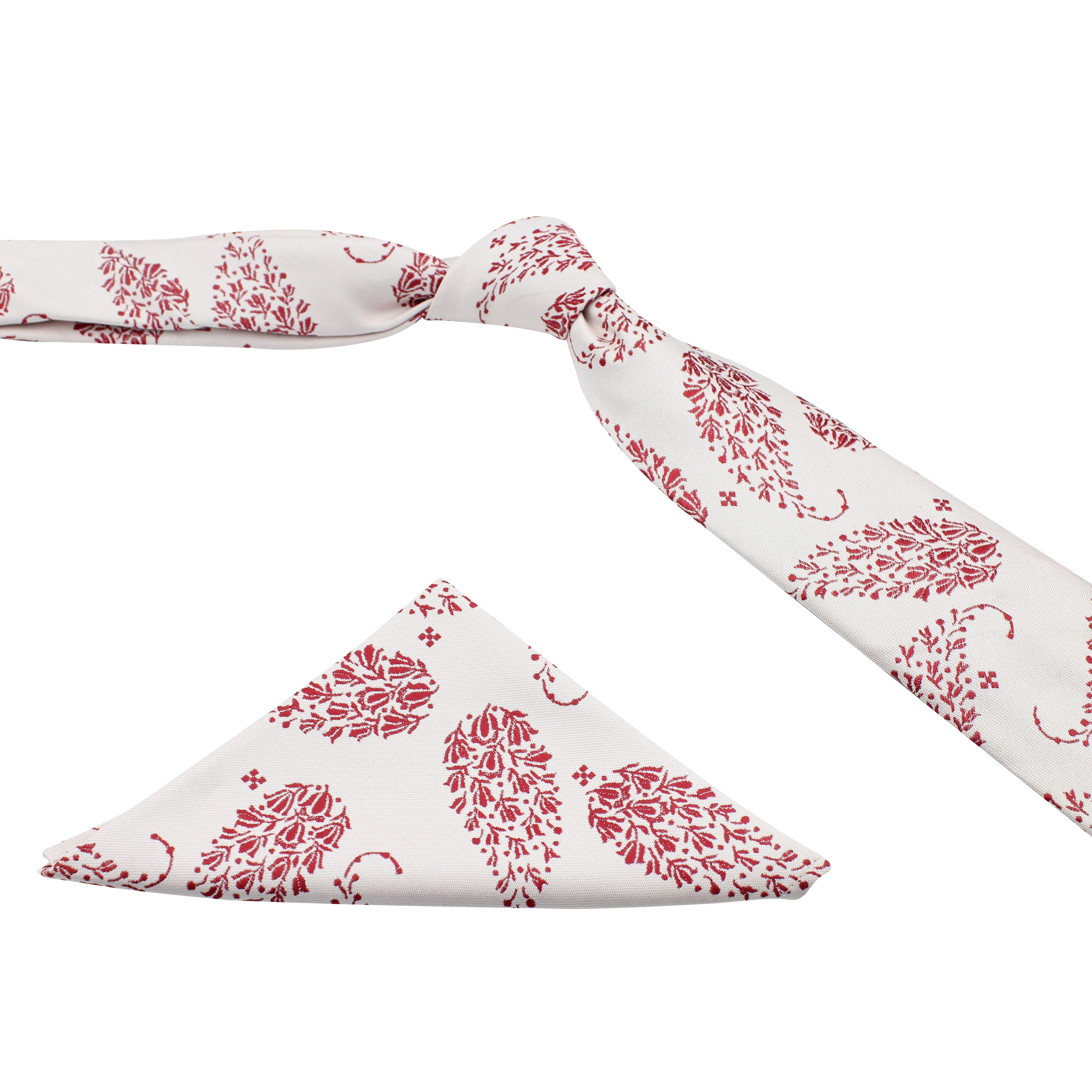 Kovove The Twining Paisley Pink Necktie and Pocket Square Gift Box