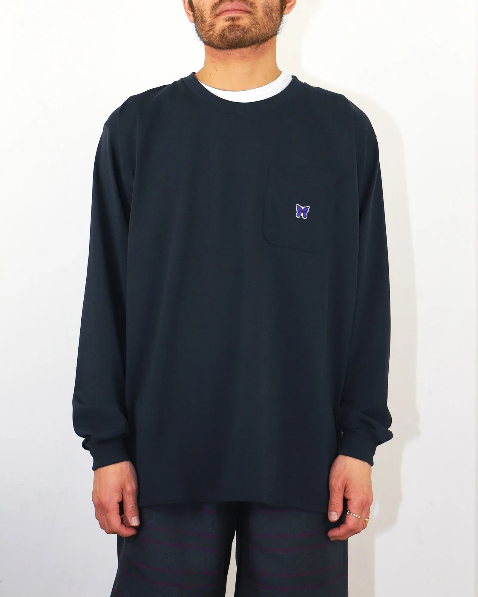 Long Sleeve Crew Neck – Black Heavyeight Jersey
