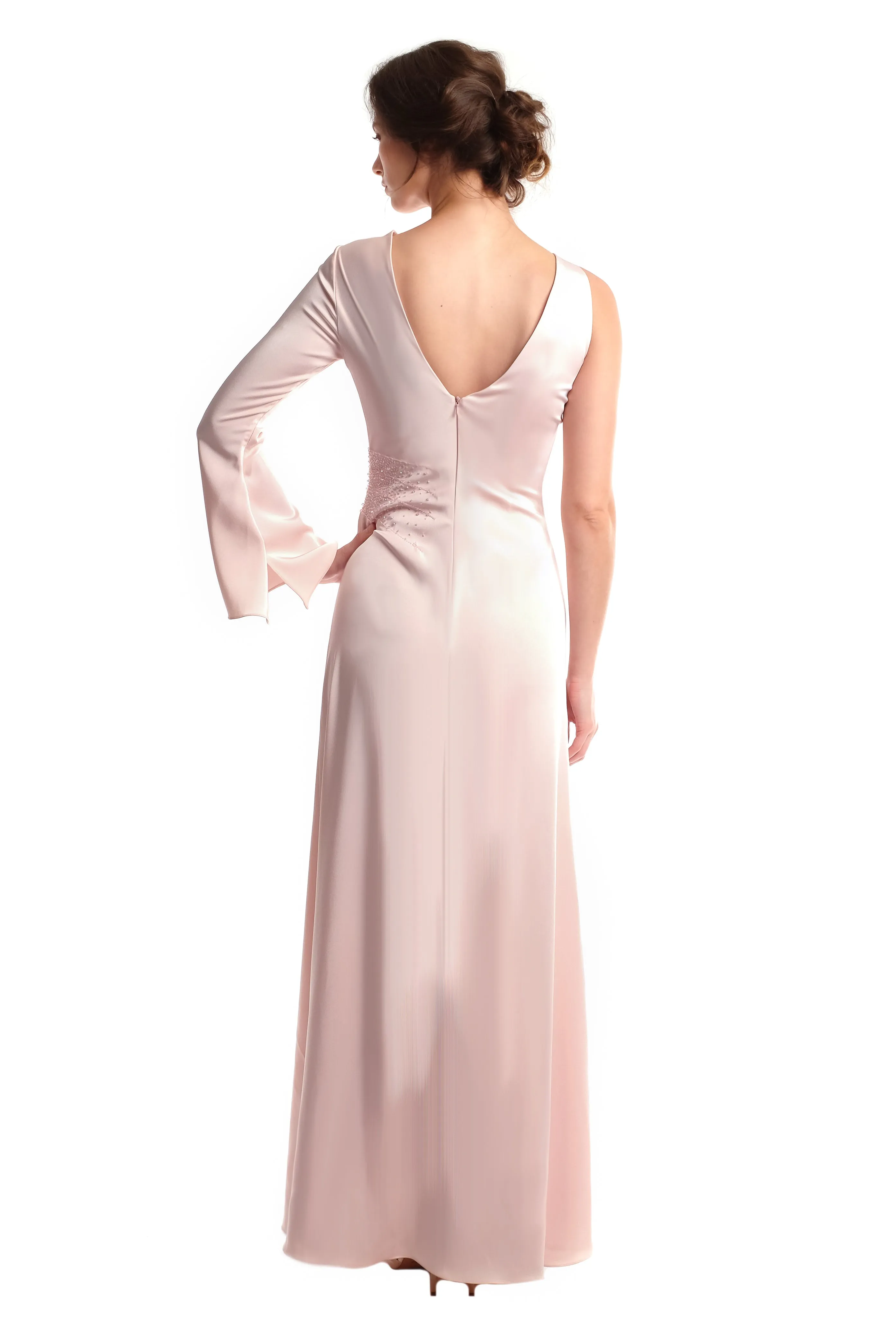 Melodie One shoulder Slik Gown