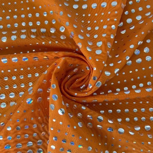 Orange | Sequin Polyester Jersey