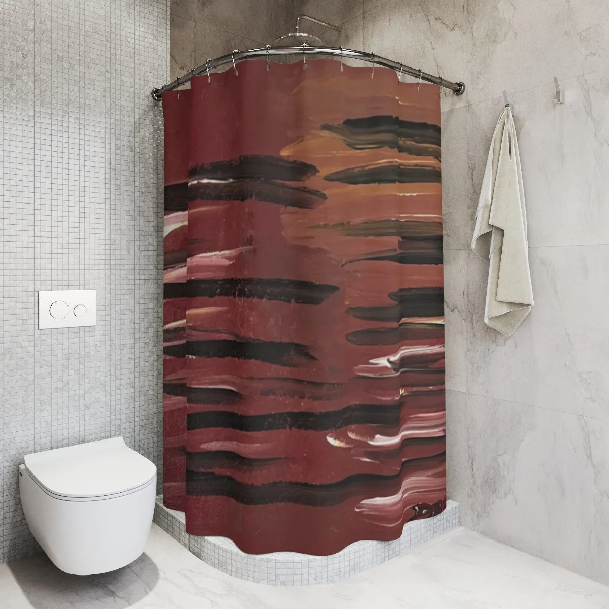 "Reflections' Polyester Shower Curtain