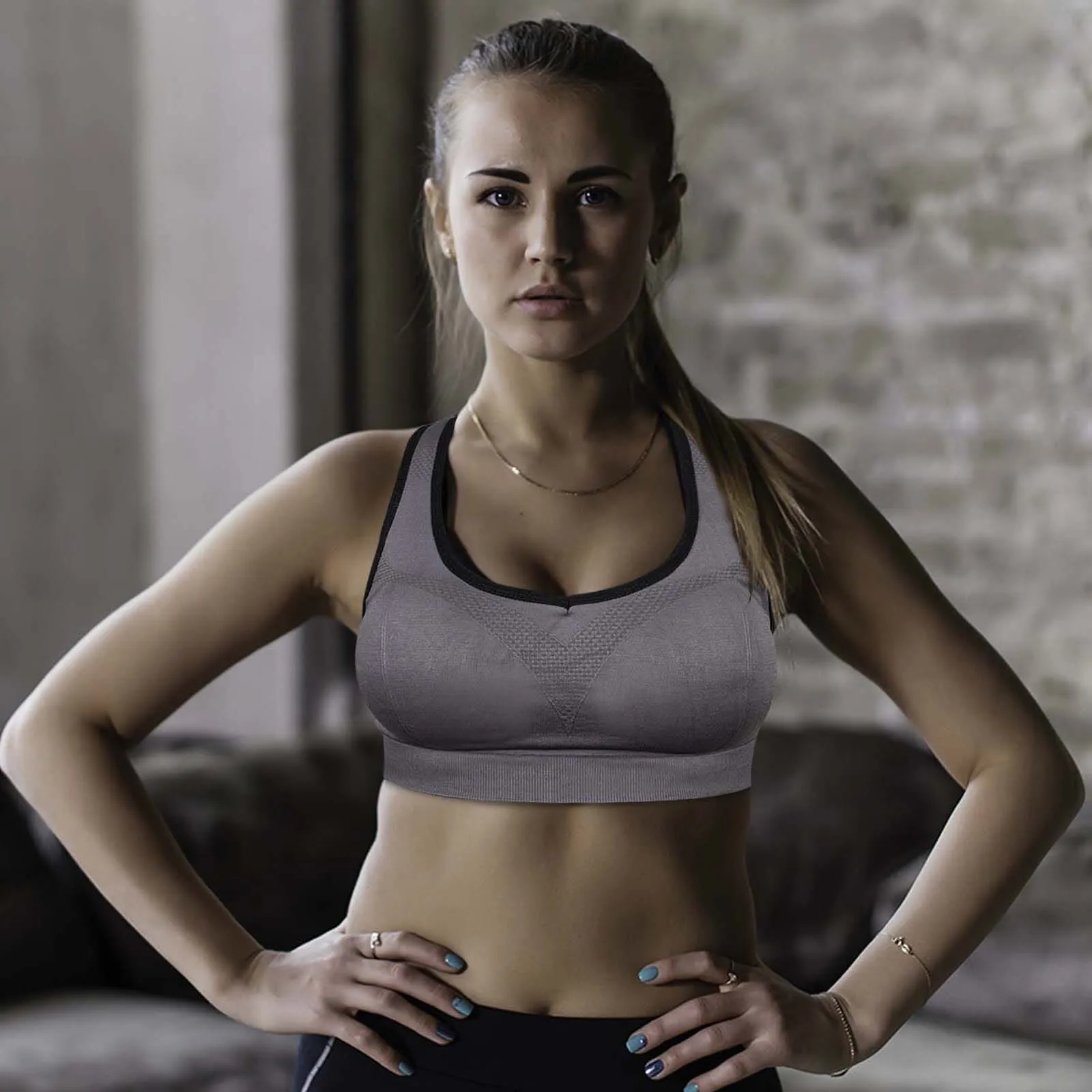 Racerback Seamless Sports Bra for Gym FItness and Yoga