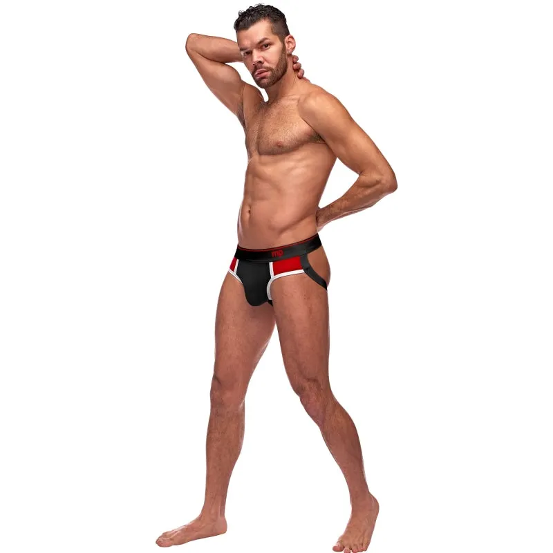 Retro Sport Panel Jock - S/ M - Black/ Red