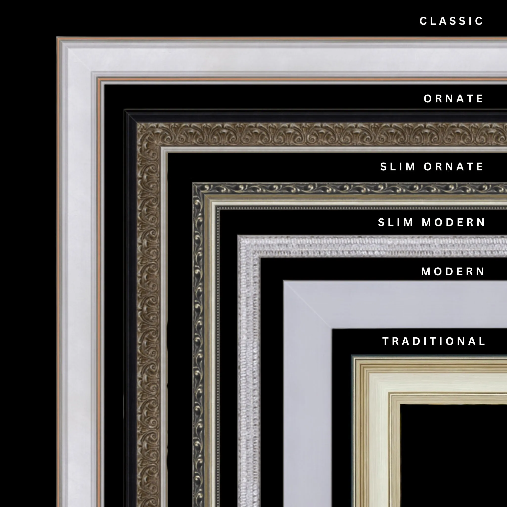 Silver 45x37 Picture Frame Ornate Traditional Classic Antique