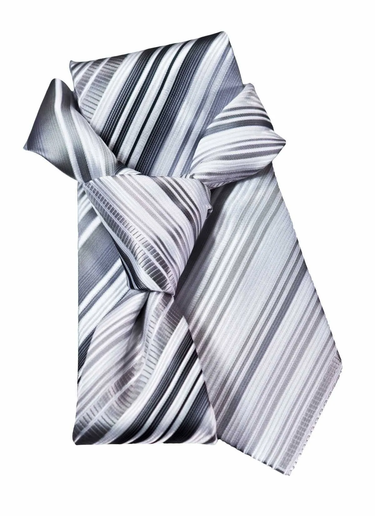 Silver Core Striped Tie