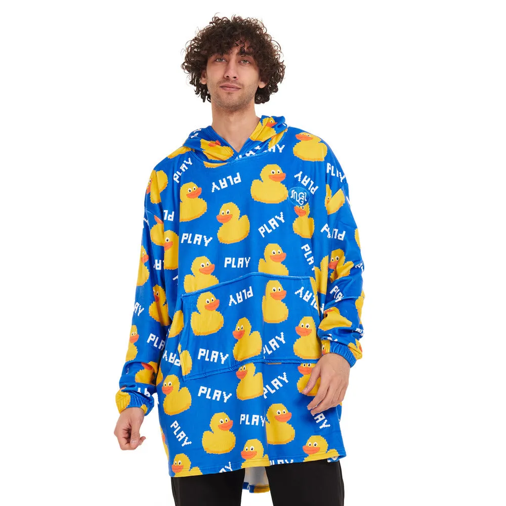Snuggs Blanket Hoodie Blue Duck