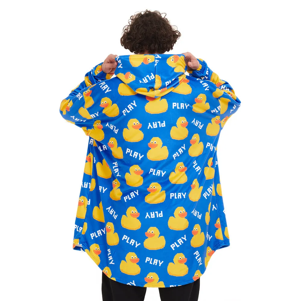 Snuggs Blanket Hoodie Blue Duck