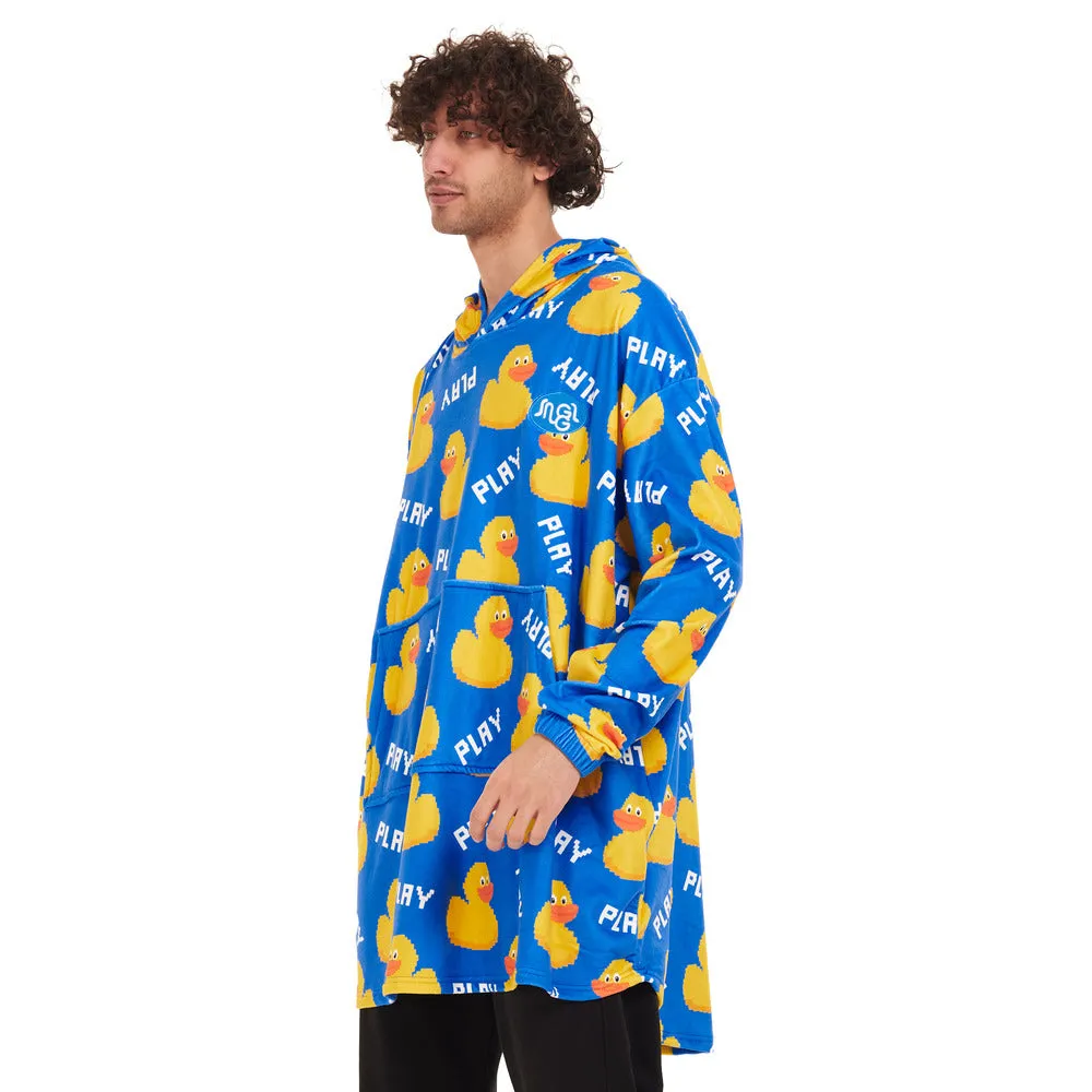 Snuggs Blanket Hoodie Blue Duck