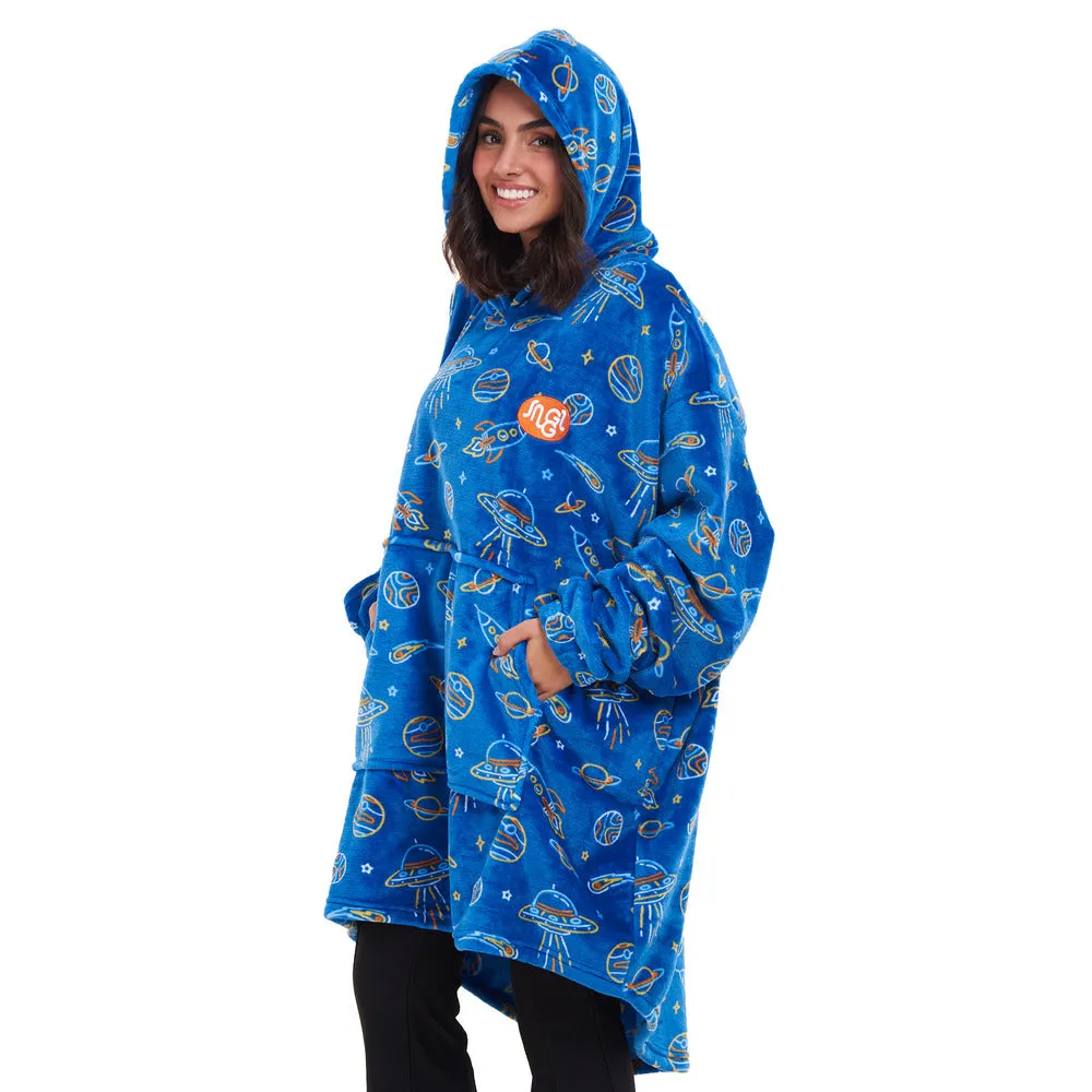 Snuggs Blanket Hoodie Royal Blue Space