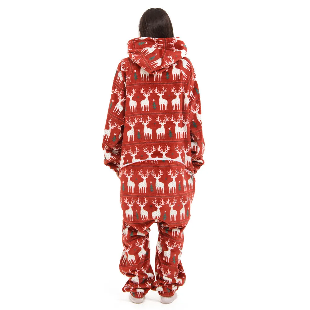 Snuggs Blanket Onesie Red Christmas