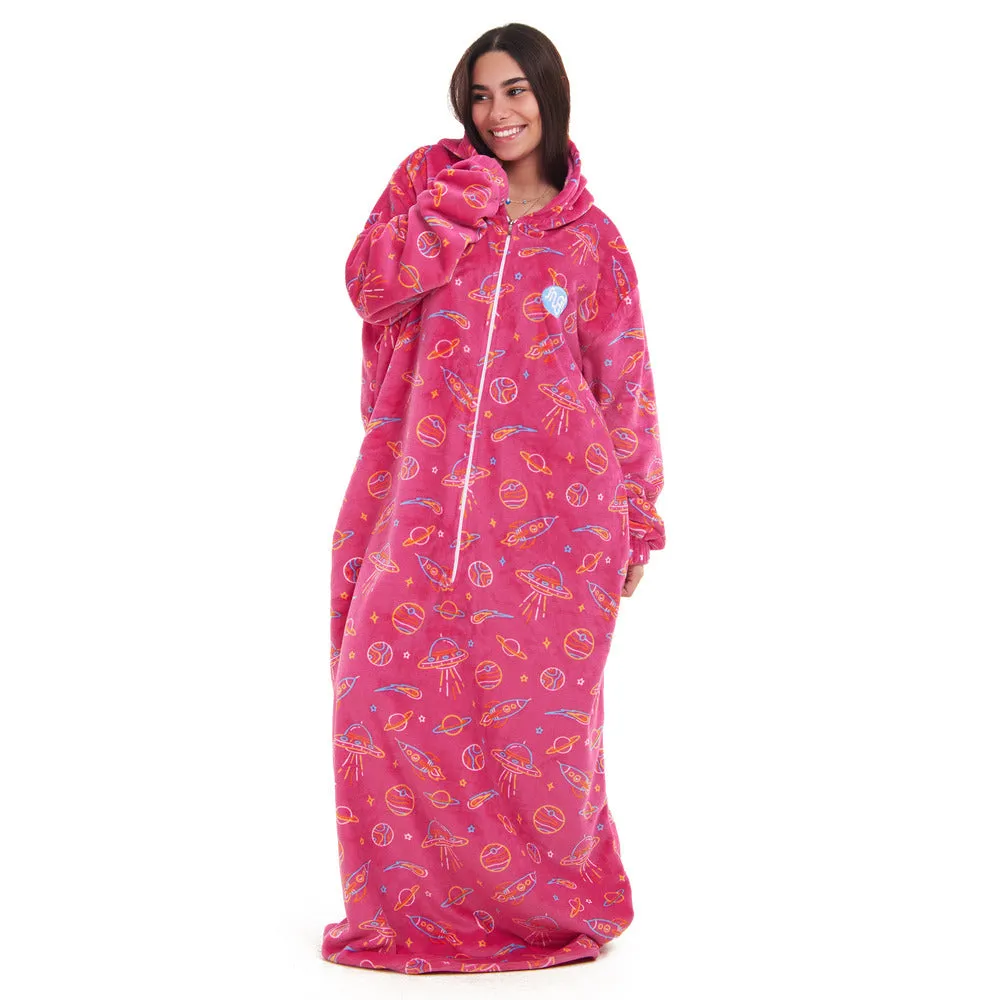 Snuggs Wearable Blanket Monk Fushia Space