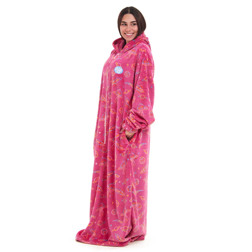Snuggs Wearable Blanket Monk Fushia Space