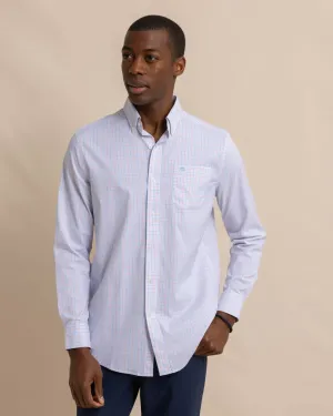 Southern Tide Men's Long Sleeve Intercoastal Falls Park Plaid Sportshirt / Clearwater Blue