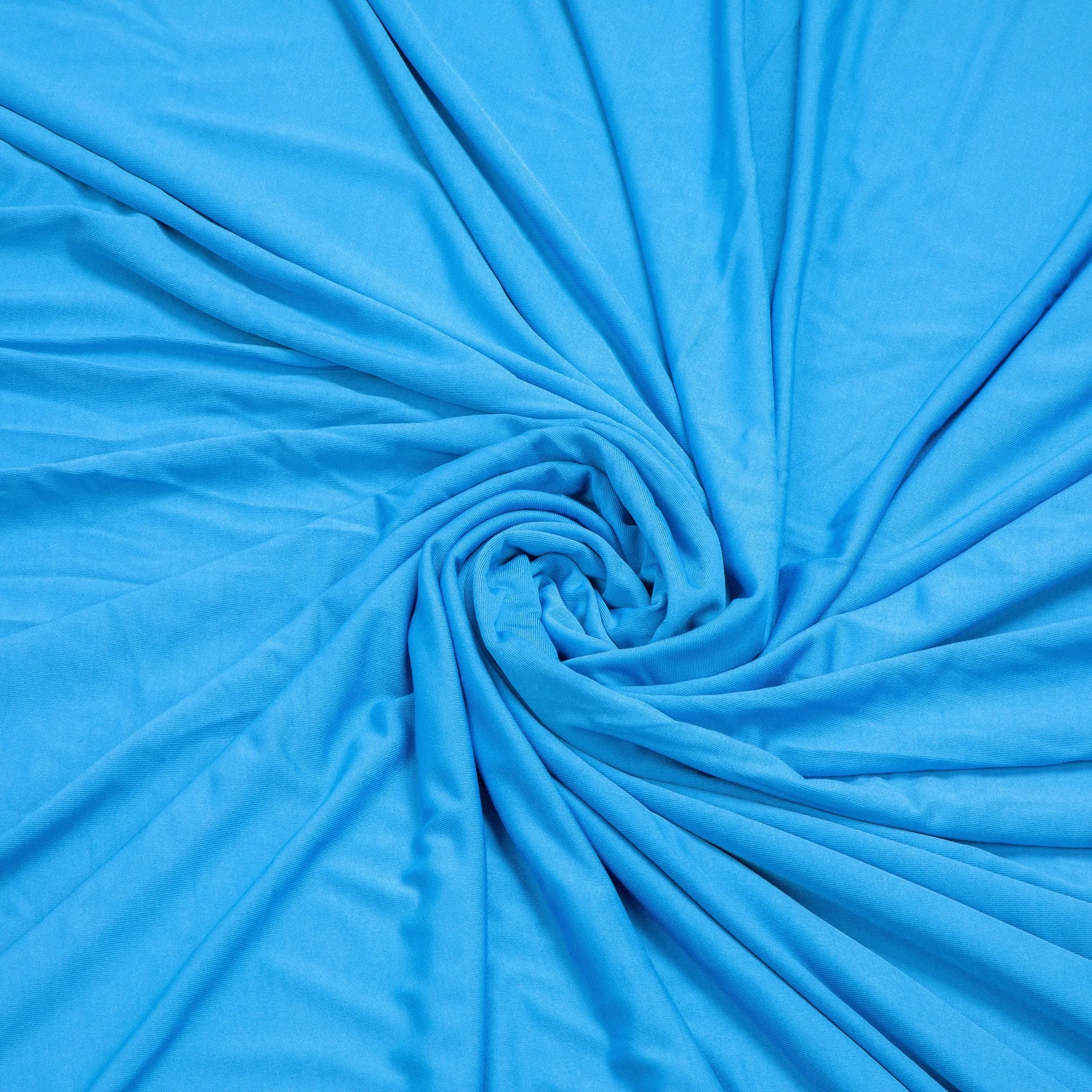 Spandex 4-way Stretch Backdrop Drape Curtain 12ft H x 60" W - Azure Blue
