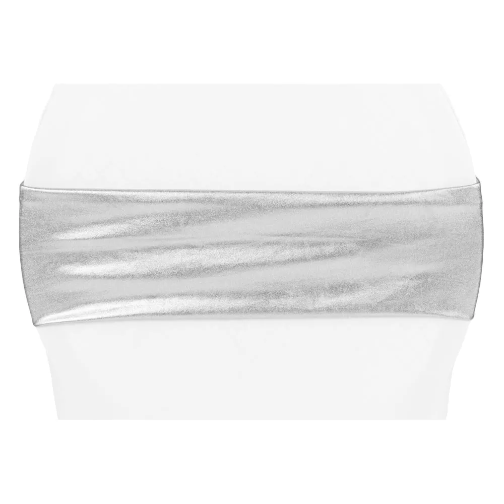 Spandex Chair Band - Metallic Silver