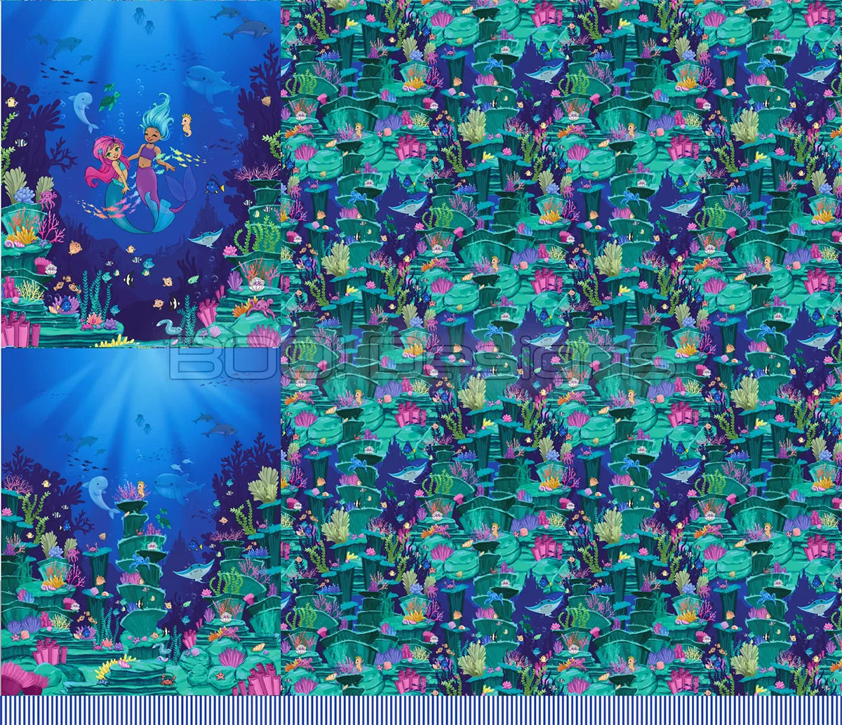 Spandex P125 2Mermaids Reef