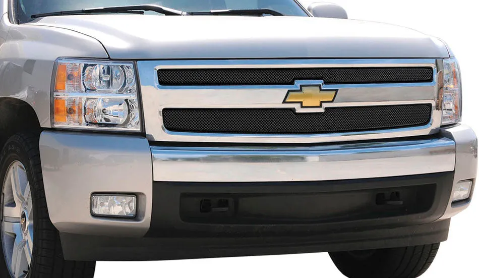 T-REX Sport Series, 2 Piece Overlay Grilles - Powdercoat - 2007-2013 Chevy 1500