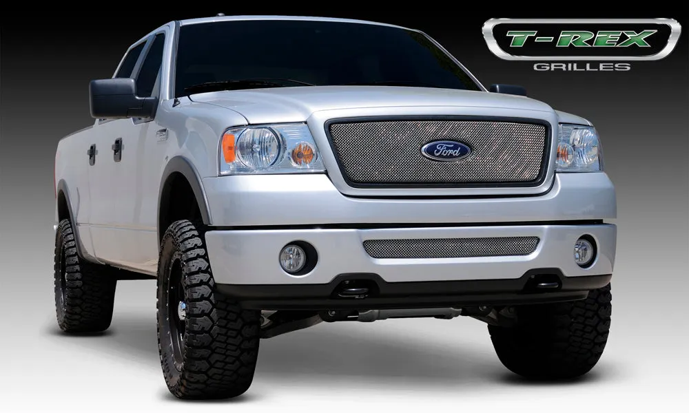 T-REX Sport Series, Overlay Grilles w/ logo - Chrome - 2004-2008 F150