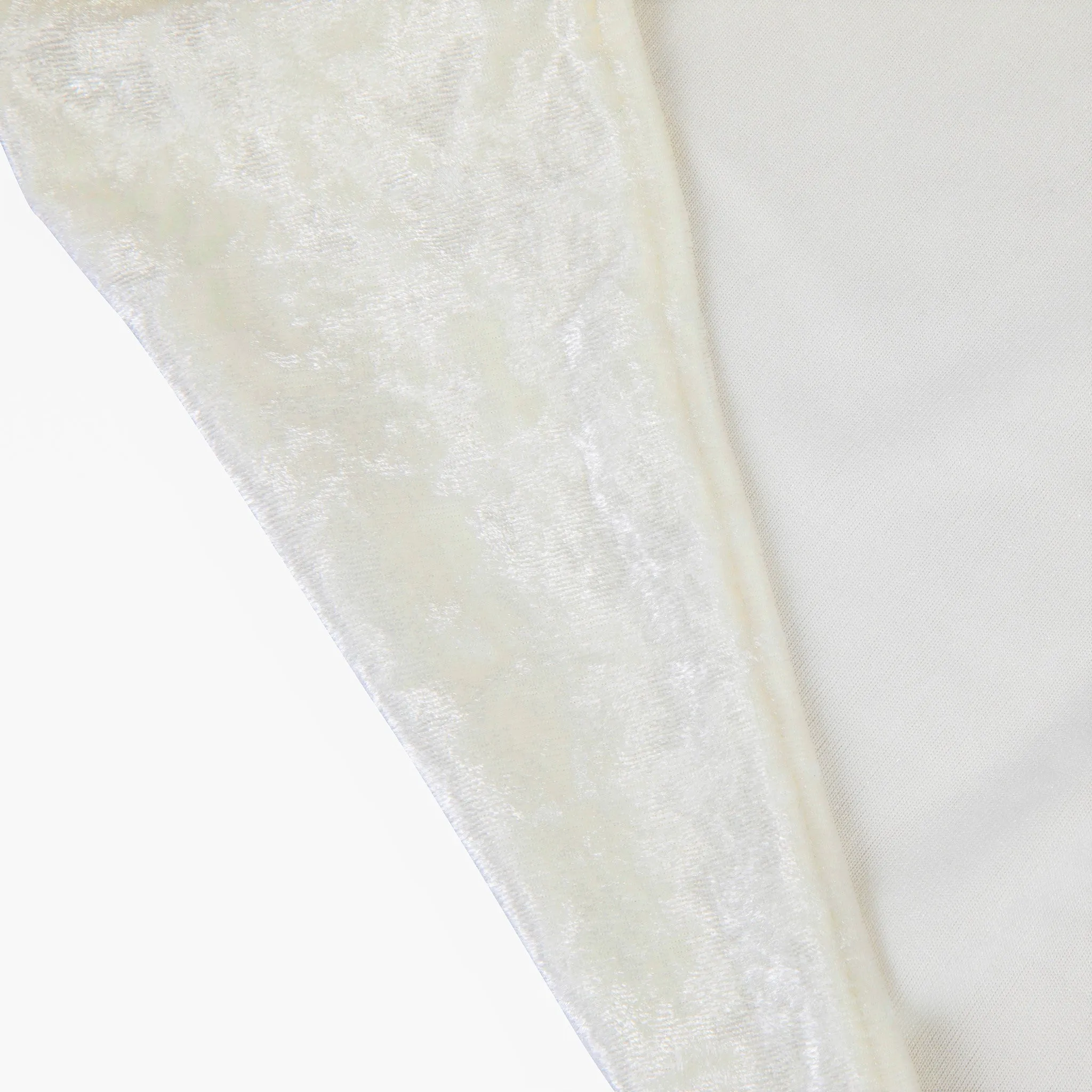 Velvet Spandex Cocktail Table Cover 32" Round - Ivory