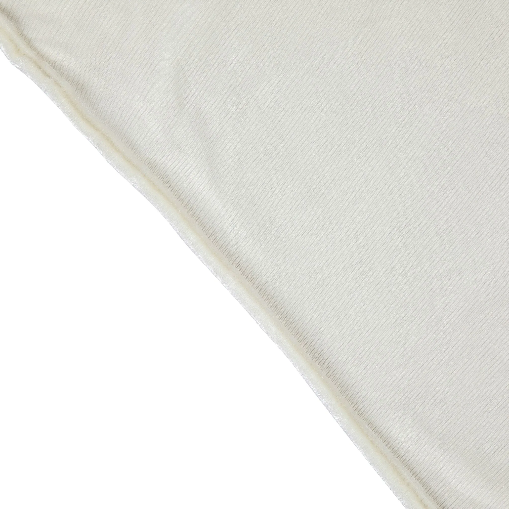 Velvet Spandex Cocktail Table Cover 32" Round - Ivory