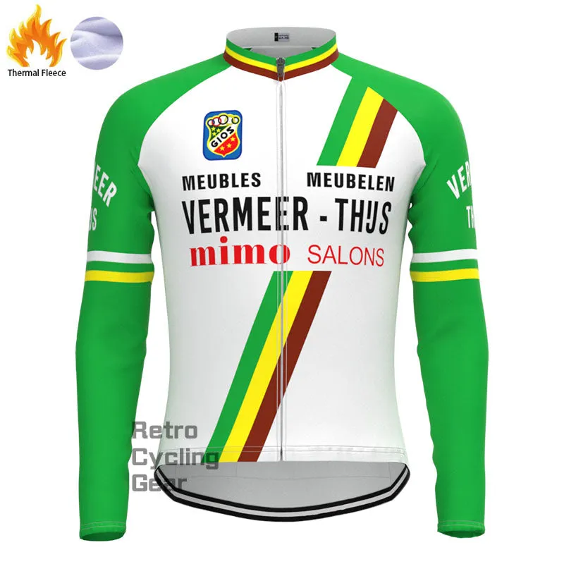 VER Stripe Fleece Retro Cycling Kits