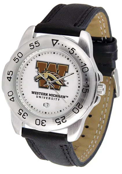 Western Michigan Sport Leather Men’s Watch